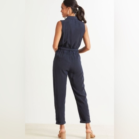 NWOT Cloth & Stone Black Button-Front Jumpsuit Size XL - Picture 2 of 9